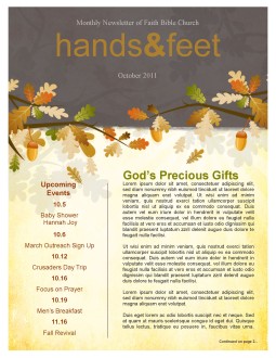 Autumn Newsletter Templates Free