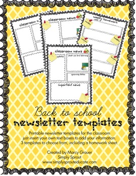 Back To School Newsletter Templates Free