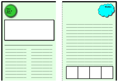 Blank Newspaper Template For Word