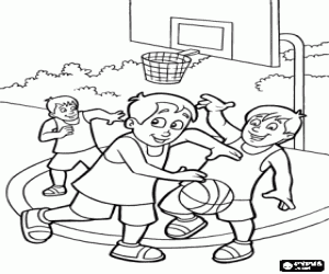 Children Playing In The Park Coloring Page