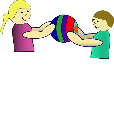 Children Playing With Toys Clipart