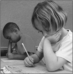 Children Reading In School