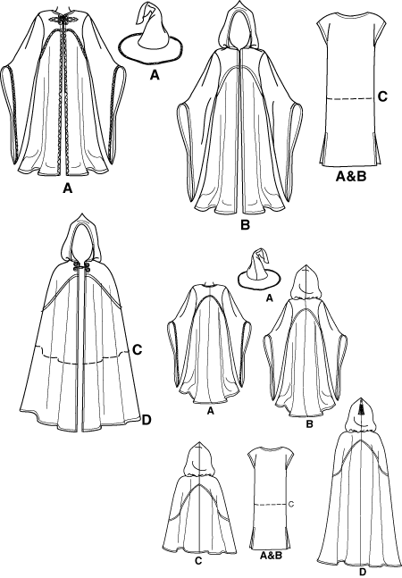 Cloak With Hood Pattern