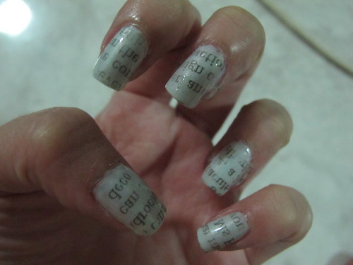 Diy Newspaper Nails With Water