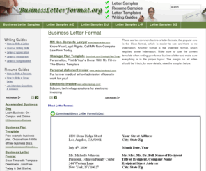 Formal Business Letter Format Sample