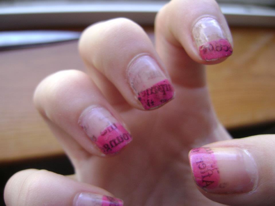 How To Do Newspaper Nails With Printer Paper