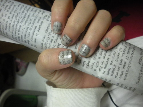 How To Do Newspaper Nails Without Rubbing Alcohol