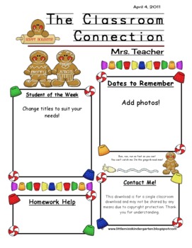 Kindergarten Classroom Newsletter Examples