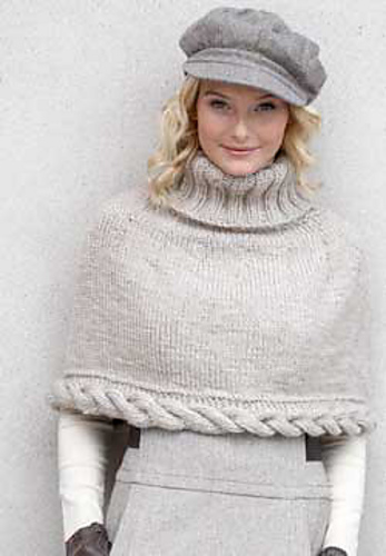Knitted Cloak With Hood Pattern