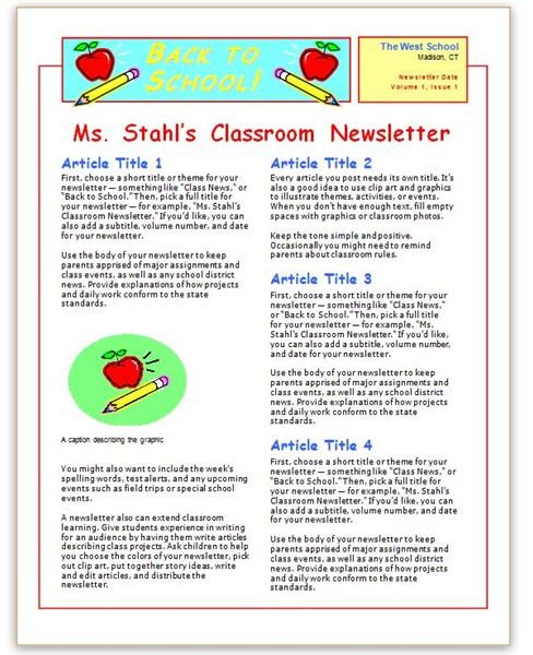 Newsletter Templates For Microsoft Word