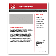 Newsletter Templates For Microsoft Word