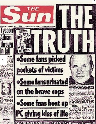 Newspaper Front Page The Sun