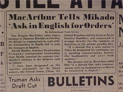 Newspaper Headlines World War 2