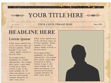 Newspaper Layout Template For Powerpoint