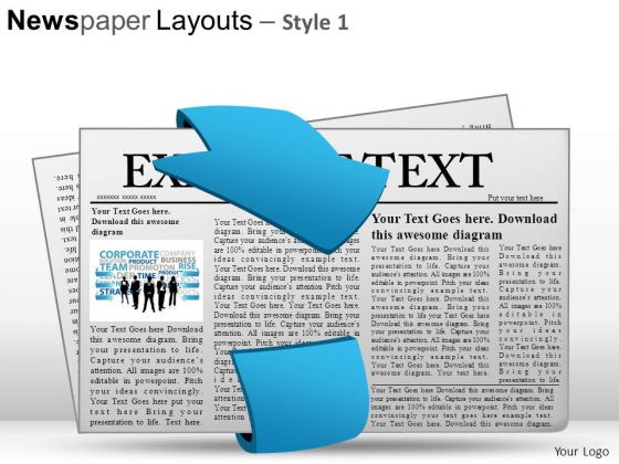 Newspaper Layout Template For Powerpoint