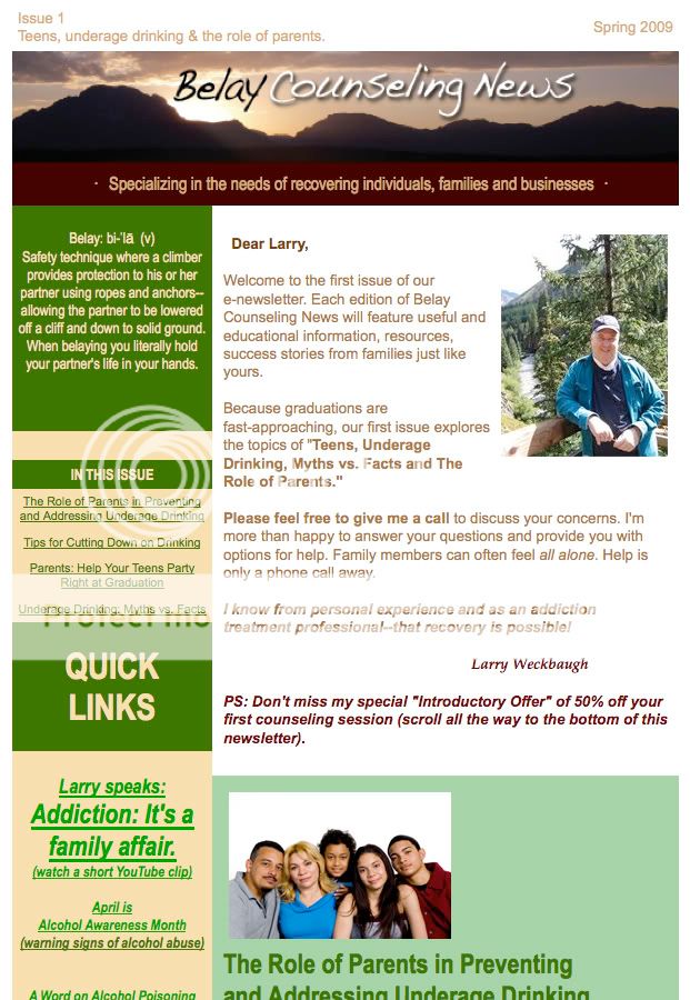 Sample Newsletter Layout