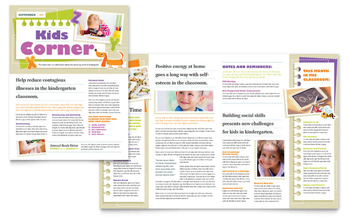 School Newsletter Design Templates