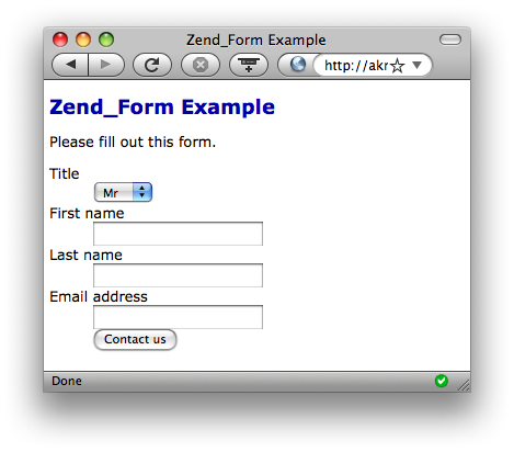 Zend Index.php Example